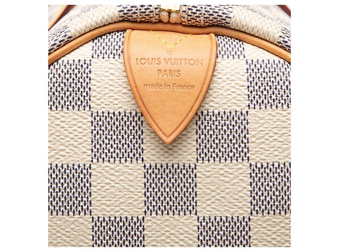 White Louis Vuitton Damier Azur Speedy 30 Boston Bag - view 5