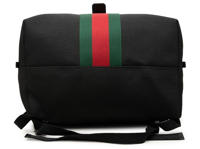 Zaino Gucci Canvas Techno Web con patta nero - vista 3