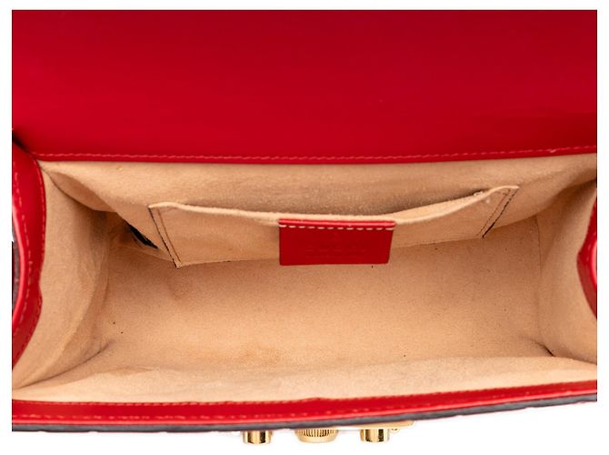 Padlock Borsa a tracolla Gucci Small Guccissima con lucchetto rossa - vista 4
