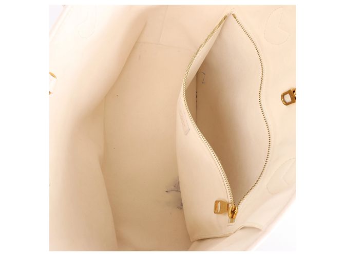 Borsa a tracolla Louis Vuitton Neverfull MM Monogram Empreinte Gradient in Beige M46516 - vista 11