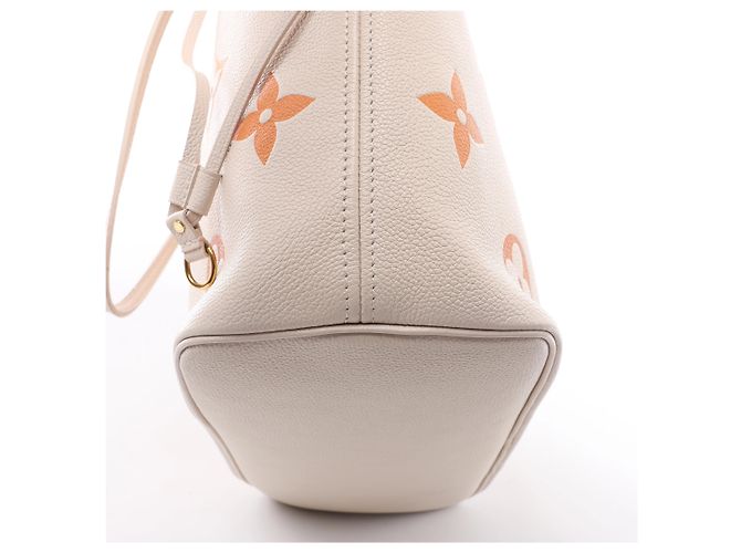 Borsa a tracolla Louis Vuitton Neverfull MM Monogram Empreinte Gradient in Beige M46516 - vista 9
