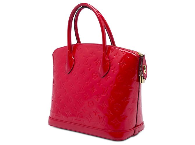 Borsa a mano Louis Vuitton Monogram Vernis Lockit PM rossa - vista 2