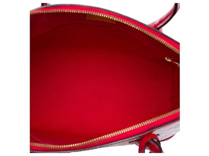 Borsa a mano Louis Vuitton Monogram Vernis Lockit PM rossa - vista 4