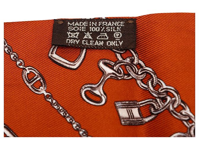 Twilly in seta Orange Hermès Chaines et Gourmettes - vista 3