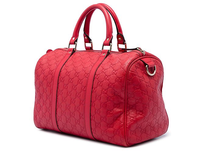 Borsa Boston Gucci Medium Guccissima Joy Rossa - vista 2