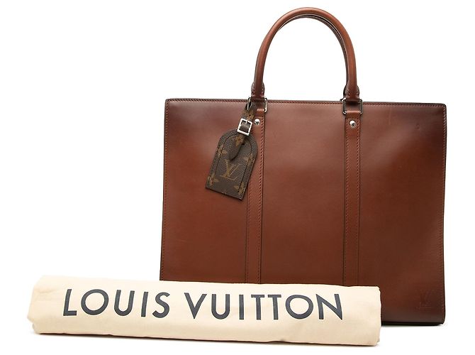 Borsa Sac Plat Horizontal Zippe Satchel Louis Vuitton Marrone - vista 7