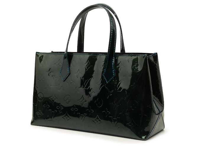 Borsa Louis Vuitton Monogram Vernis Wilshire PM Verde - vista 2