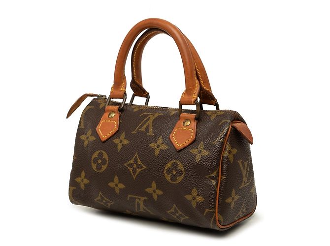 Borsa Louis Vuitton Monogram Mini Speedy HL Marrone - vista 2