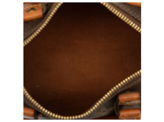 Borsa Louis Vuitton Monogram Mini Speedy HL Marrone - vista 4