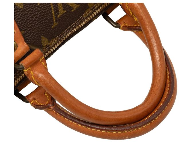 Borsa Louis Vuitton Monogram Mini Speedy HL Marrone - vista 7