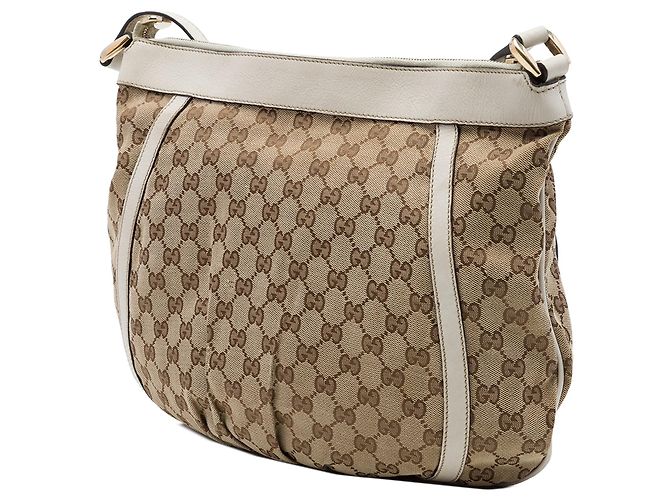 Borsa a tracolla Gucci GG Canvas Abbey D Ring Beige - vista 2