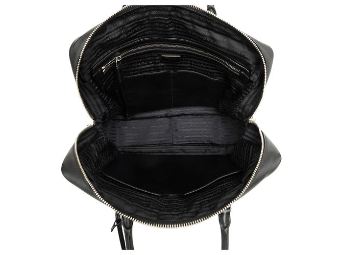 Borsa da lavoro Prada Vitello City Briefcase Nera - vista 4