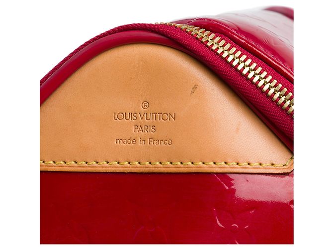 Borsa da viaggio Louis Vuitton Monogram Vernis Pegase 45 rossa - vista 5