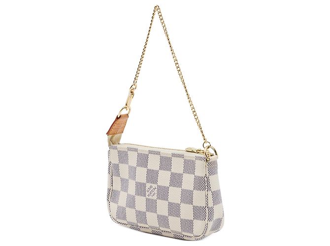 Borsa a mano Louis Vuitton Damier Azur Mini Pochette Accessoires Bianca - vista 2