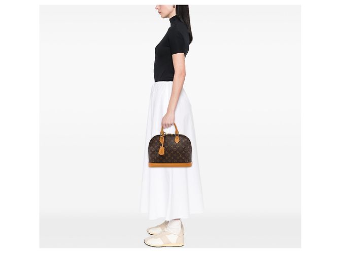 Borsa Louis Vuitton Monogram Alma PM Marrone - vista 7