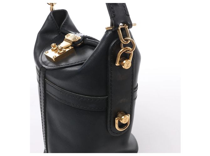 Borsa a mano 2Way Louis Vuitton Duffle PM in pelle nera - vista 5