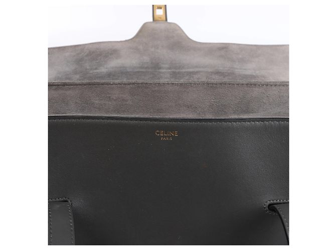 Céline Celine Sac 16 Medium Borsa a tracolla in pelle Gray - vista 11
