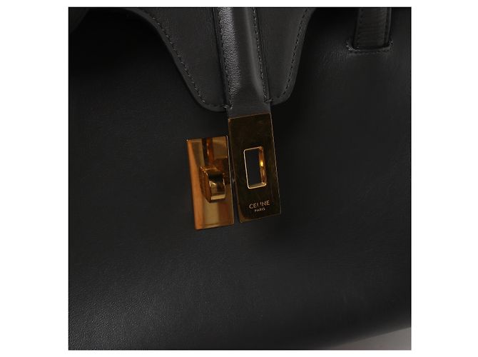Céline Celine Sac 16 Medium Borsa a tracolla in pelle Gray - vista 12
