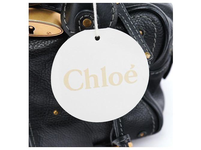 Chloé Borsa a tracolla Paddington in pelle nera - vista 6