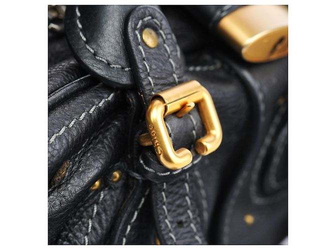 Chloé Borsa a tracolla Paddington in pelle nera - vista 8