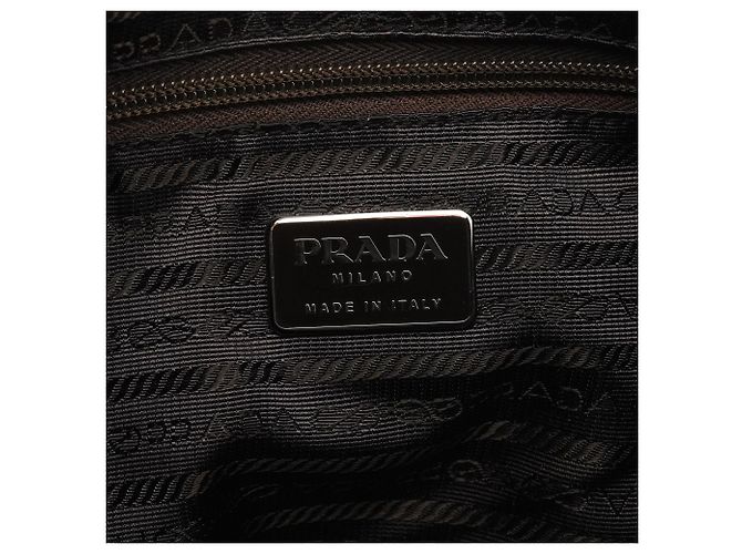 Prada Borsa a tracolla 1998 Green Tessuto Cocco Metal - vista 14