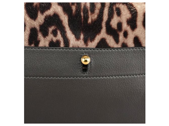 Yves Saint Laurent 283761 Borsa Muse Two in pelle di vitello leopard - vista 8