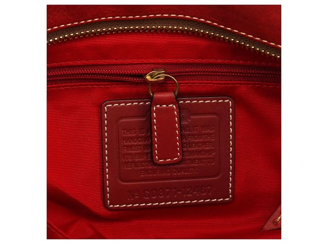 Coach 12467 Borsa Tote Hamptons Signature Beige Red - vista 13