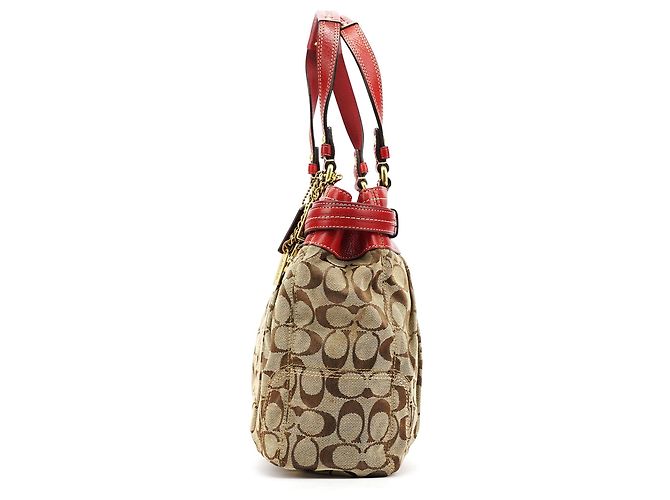 Coach 12467 Borsa Tote Hamptons Signature Beige Red - vista 2