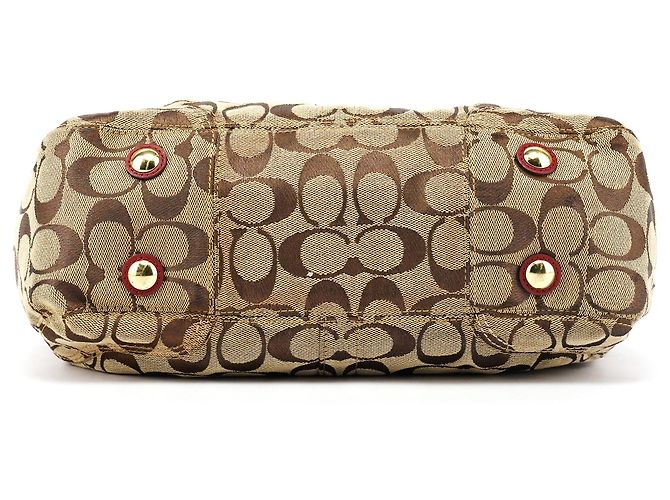 Coach 12467 Borsa Tote Hamptons Signature Beige Red - vista 4