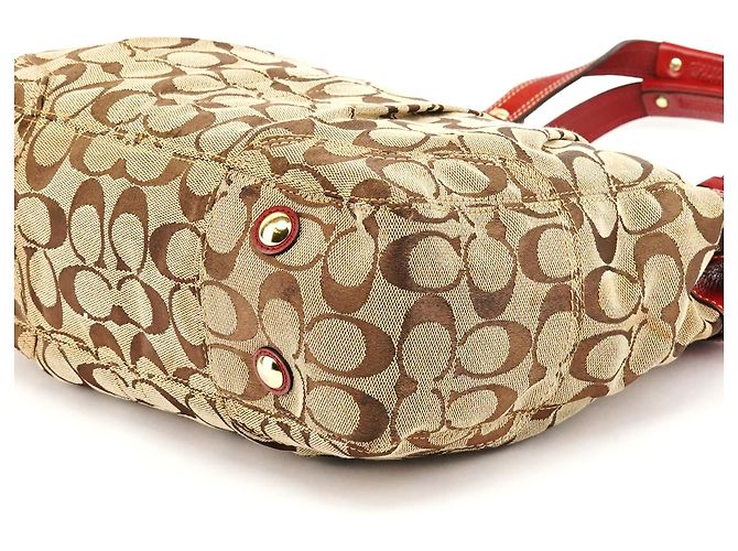 Coach 12467 Borsa Tote Hamptons Signature Beige Red - vista 8
