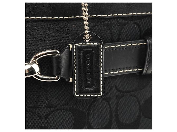 Coach Borsa Tote 8K07 Black Signature Hamptons - vista 6