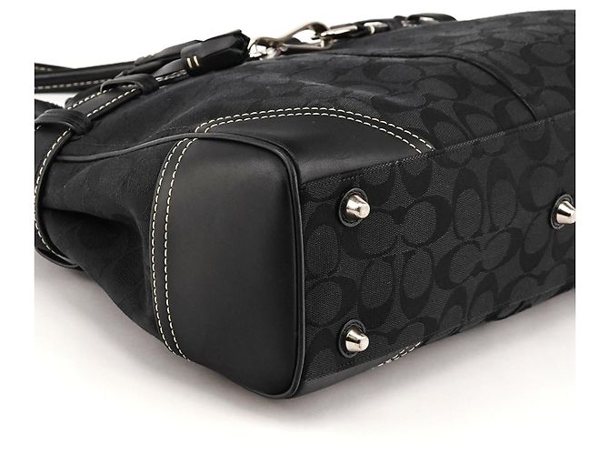 Coach Borsa Tote 8K07 Black Signature Hamptons - vista 7