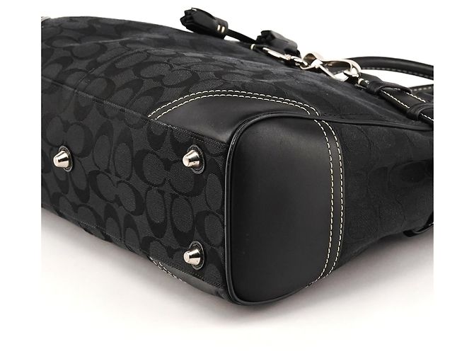 Coach Borsa Tote 8K07 Black Signature Hamptons - vista 8