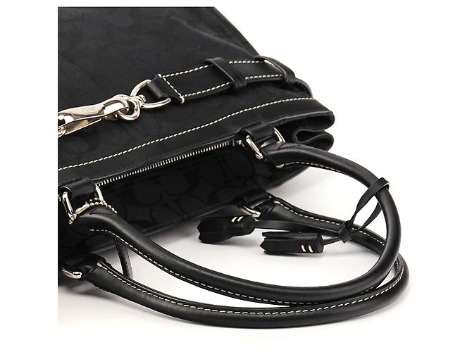 Coach Borsa Tote 8K07 Black Signature Hamptons - vista 9