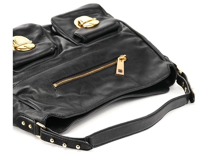 Marc Jacobs Borsa a tracolla Angela multi-tasche in pelle nera - vista 12