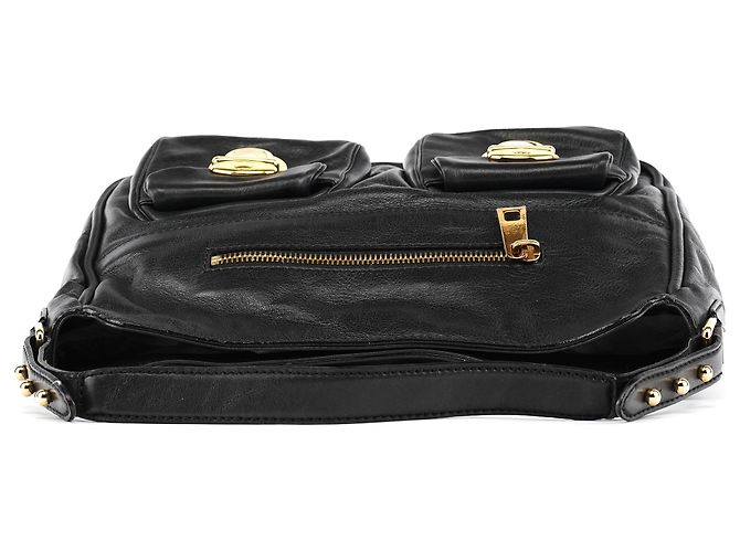 Marc Jacobs Borsa a tracolla Angela multi-tasche in pelle nera - vista 4