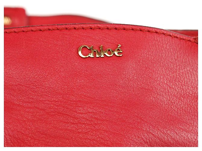Chloé Borsa 2-Way Elsie in pelle rossa - vista 15