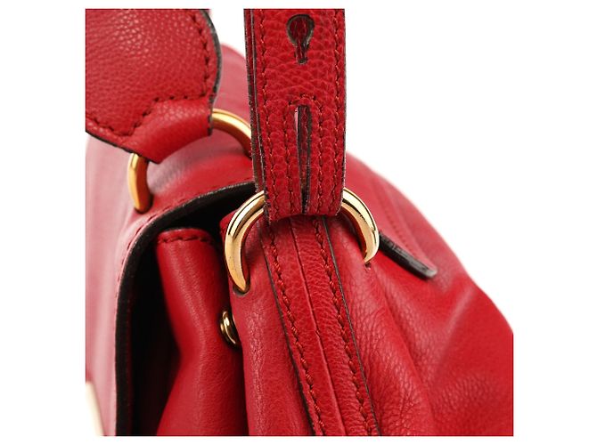 Chloé Borsa 2-Way Elsie in pelle rossa - vista 7