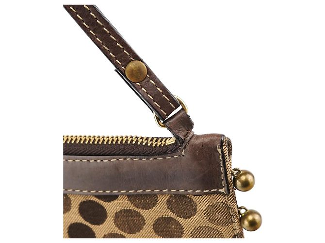Chloé Borsa crossbody a cavallo a pois marrone - vista 7