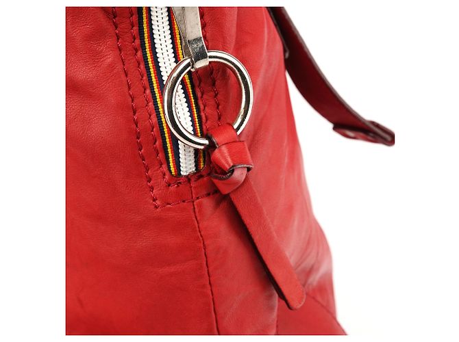 Chloé Borsa Tote Patsy in pelle rossa borchiata con logo - vista 6