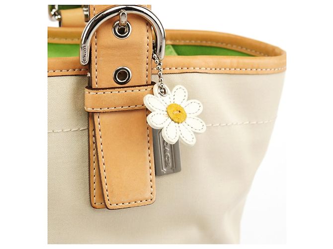 Coach Borsa Tote Soho Daisy in tela Ivory Light Blue 4428 - vista 5