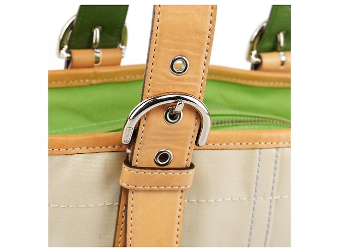 Coach Borsa Tote Soho Daisy in tela Ivory Light Blue 4428 - vista 6