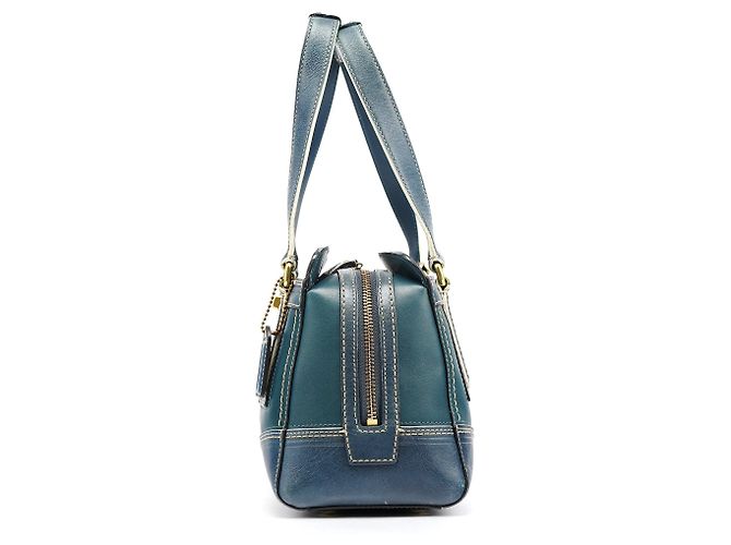 Coach 11607 Blue Leather Turnlock Tote Bag - Ansicht 2