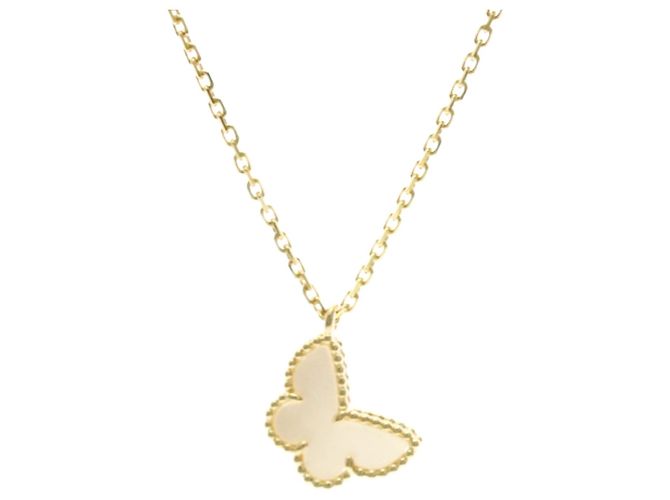 Van Cleef & Arpels Pendente Farfalla Sweet Alhambra Oro Bianco 18K con Turchese - vista 3