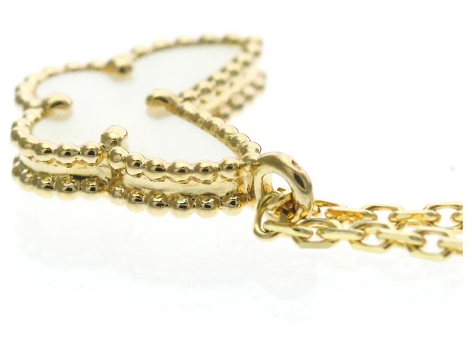 Van Cleef & Arpels Pendente Farfalla Sweet Alhambra Oro Bianco 18K con Turchese - vista 4