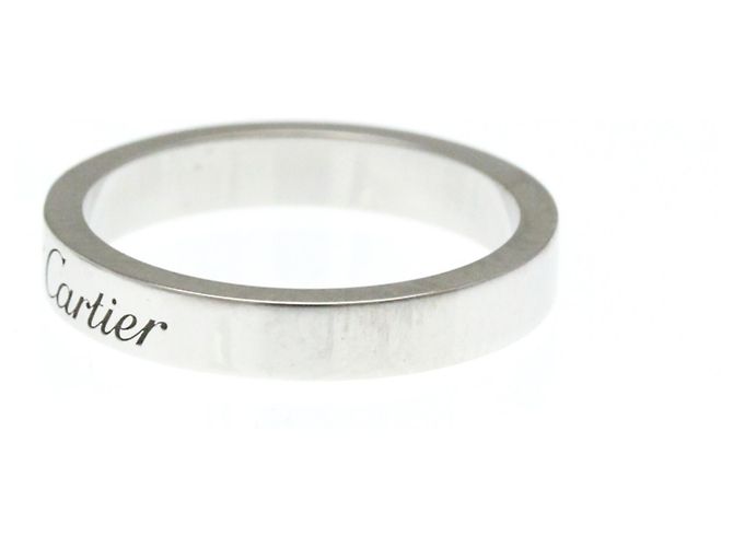C de Cartier Ehering aus Platin mit Diamant - Ansicht 3