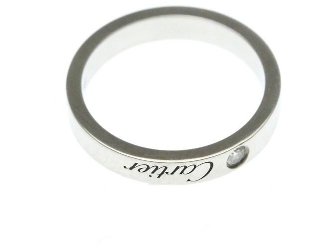 C de Cartier Ehering aus Platin mit Diamant - Ansicht 5