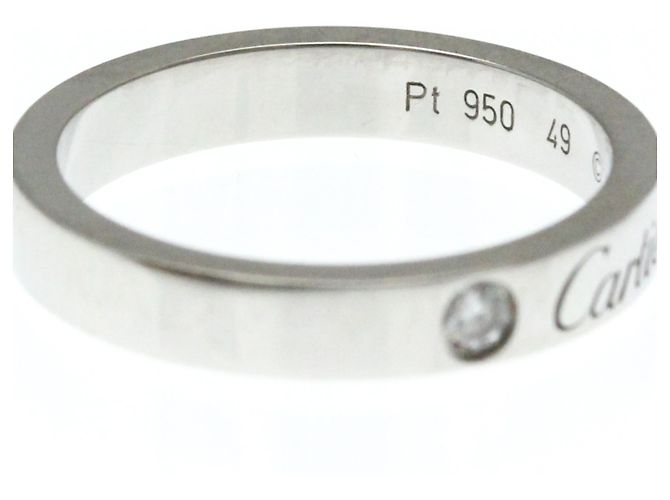 C de Cartier Ehering aus Platin mit Diamant - Ansicht 6