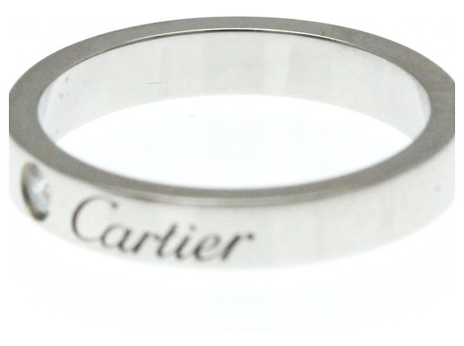 C de Cartier Ehering aus Platin mit Diamant - Ansicht 7