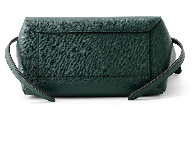Céline Celine Borsa a mano Belt Bag Micro in pelle Verde - vista 3